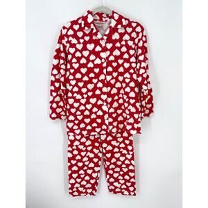 Storybook Heirlooms Womens 2pc Pajamas Hearts Valentines Day Size XS NEW USA